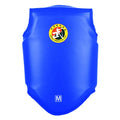 Red boxing helmet and chest protector set for fight training with PU construction