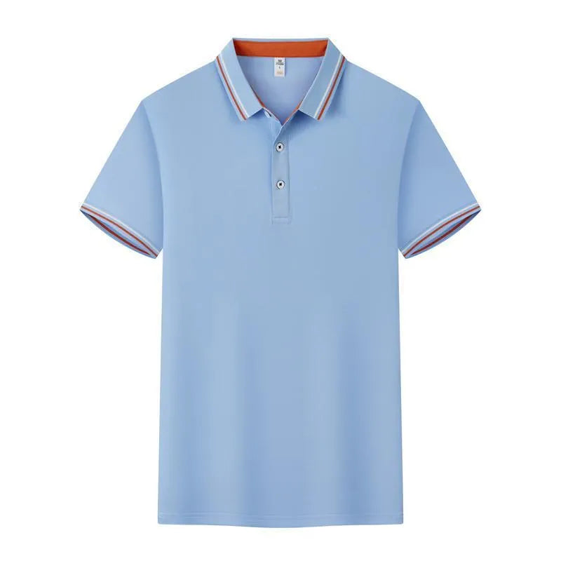 Cotton blend short sleeve polo workwear with collar in slim fit, available in multiple colours and sizes