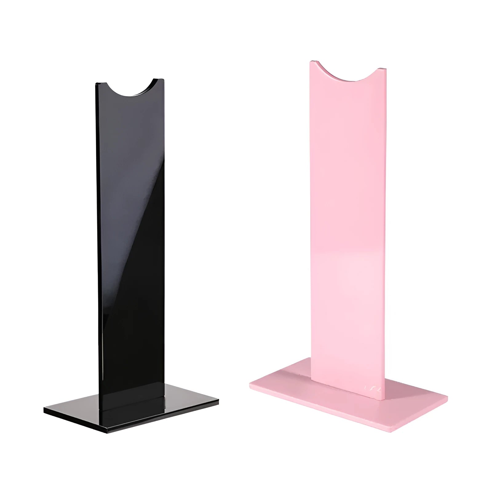 Detachable gaming headset bracket with non-slip base in black or pink colour options