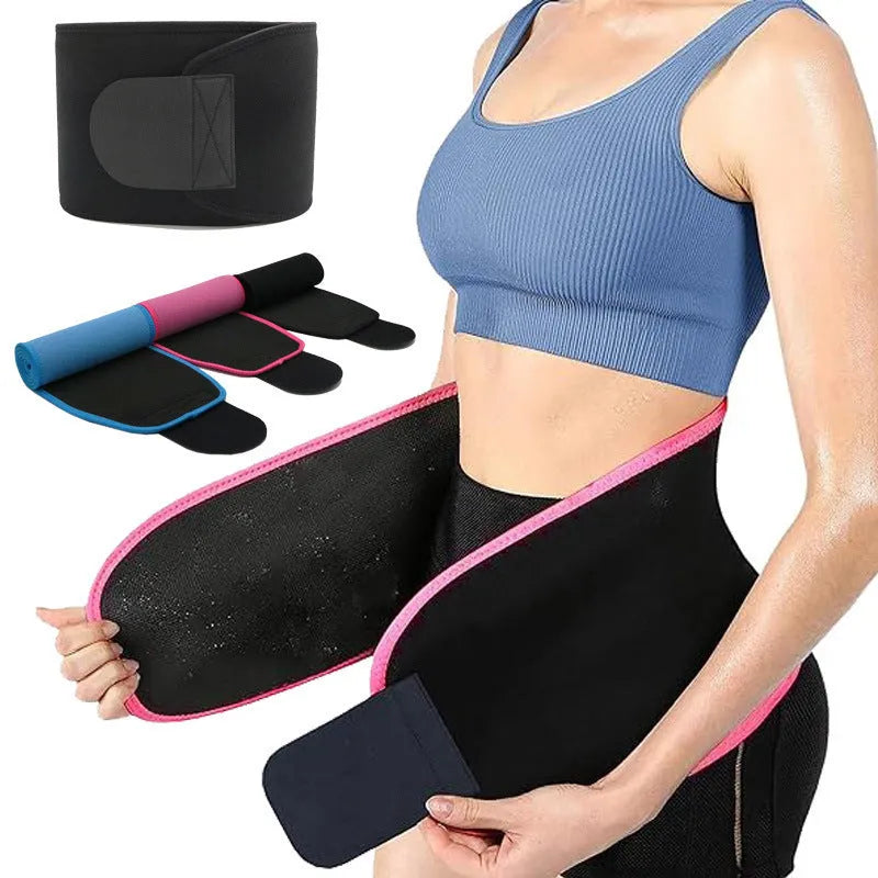 Neoprene hot lumbar support belt for fitness and running in black, blue or pink colours