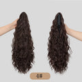 Water ripple grip ponytail corn curler synthetic wig with clip attachment in various colour options