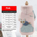 Cotton pet sweatshirt in brown, green or pink available in six dog sizes