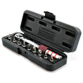 Metric torque wrench set with steel handle, 1/4 inch square drive head, and embossed scale