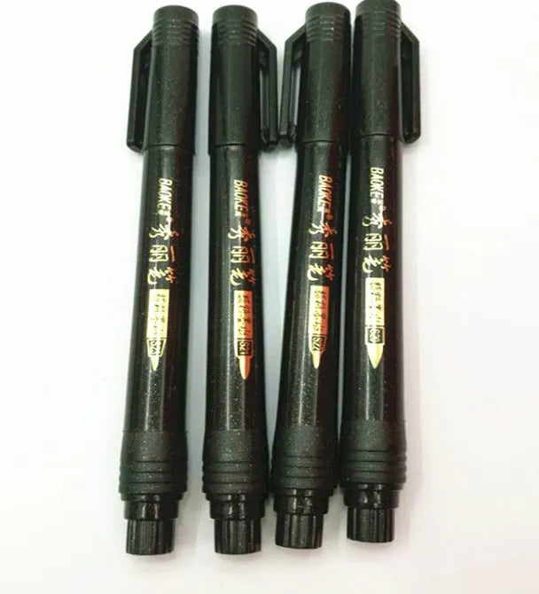 Set of 4 calligraphy felt tip pens with ink refills for Japanese brush style writing