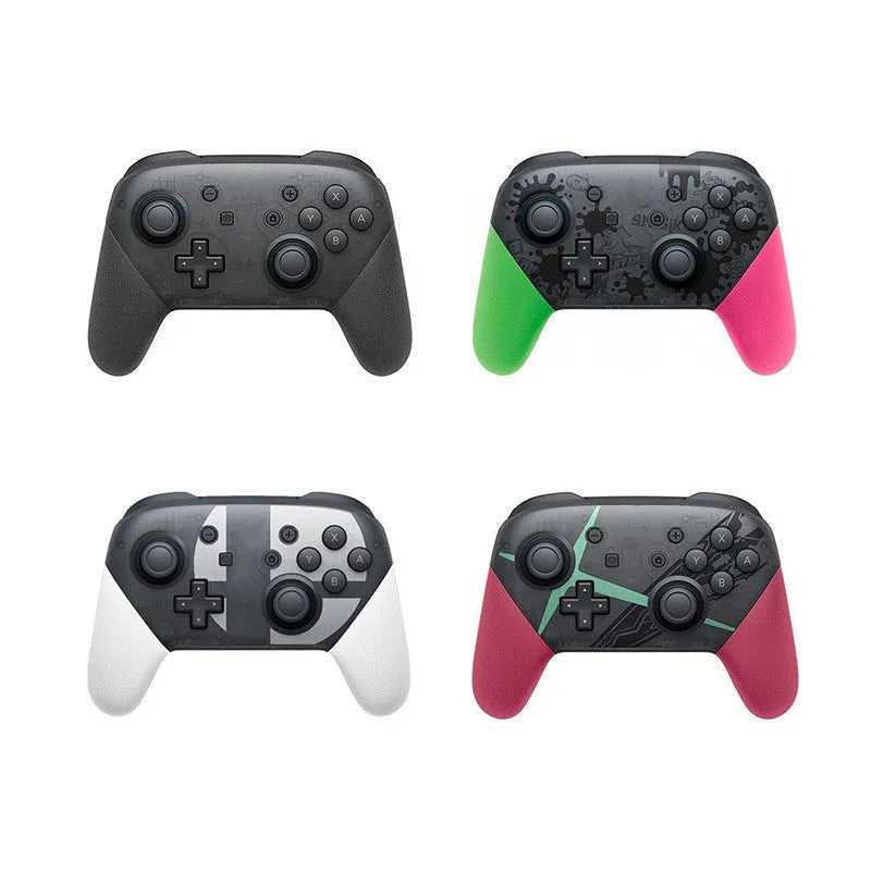 Wireless Bluetooth gamepad with vibration in black, white, red, or green colours