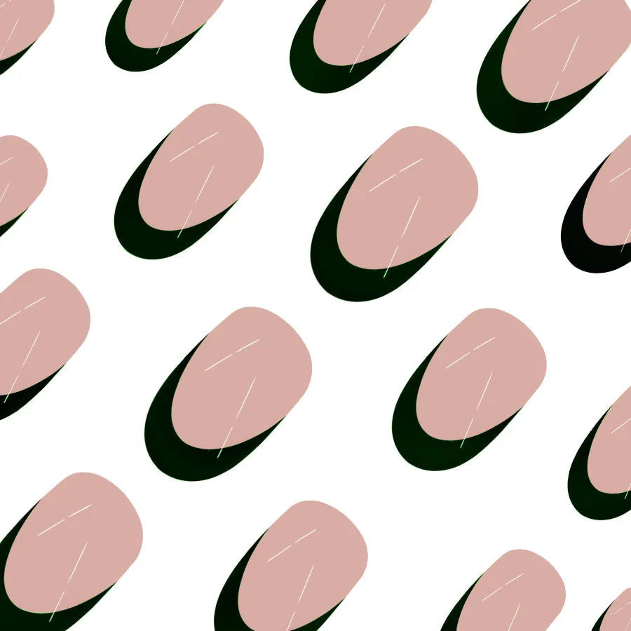 Set of 24 simple black French style false nails with a short almond shape on a clean background.