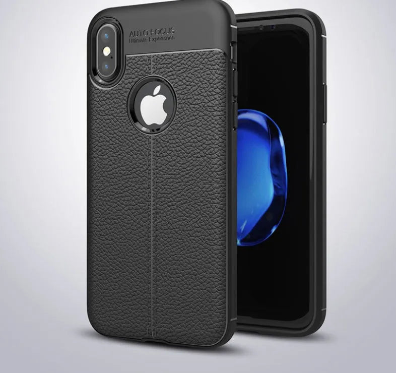 WeFor OnePlus phone case with PU leather texture back and slim silicone sides in multiple colours