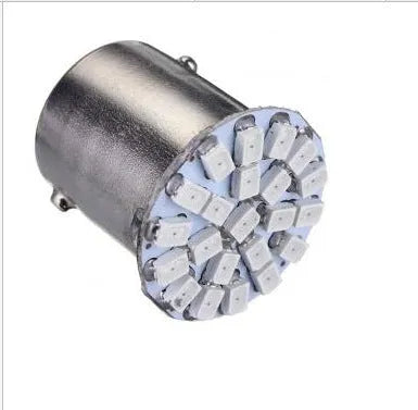 22-LED car brake light and turn signal bulbs with universal 1156/1157 bayonet fitting