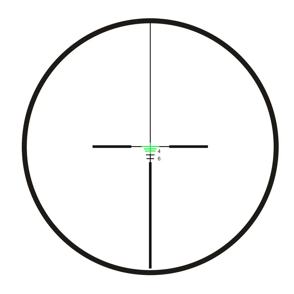 Maku 4x32 metal sight with fibre optic reticle and Mini RMR red dot on a black finish