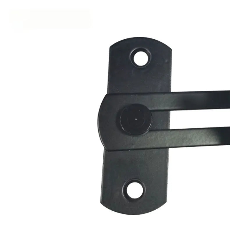 90 degree sliding door lock with black carbon steel hasp and stainless steel shackle for barn doors