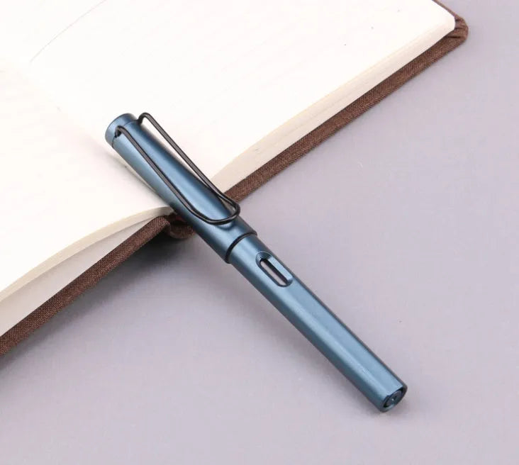 Black and blue frosted ink bag fountain pens with a choice of 0.38mm and 0.5mm nibs.
