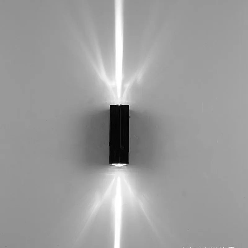 LED aluminium waterproof outdoor garden wall light with compact 120x60x40mm dimensions and multiple colour options