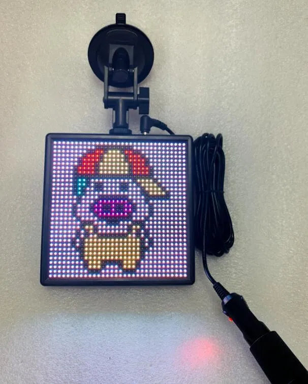 32x32 Bluetooth wireless LED car display screen with aluminium frame
