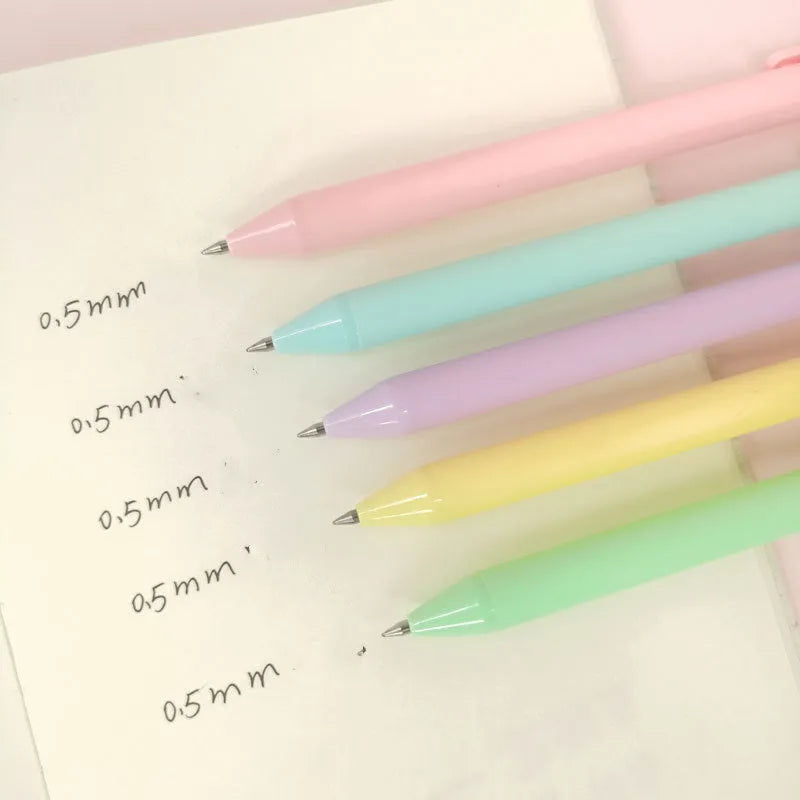 Candy Color Gel Pen 0.5mm fine point plastic shell 14.4cm assorted colours Macaron Morandi Guofeng
