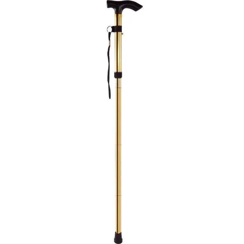 Aluminium alloy folding walking cane extended to show adjustable 85-95cm length