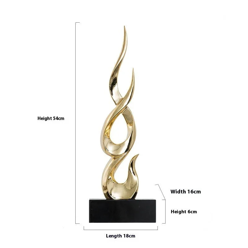 Large gold resin festival high-rise table centrepiece ornament for modern event decor