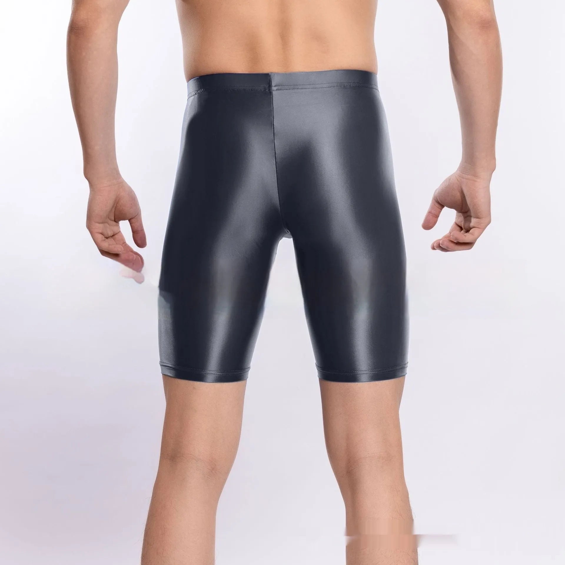 Men's plus size shiny silky nylon sports shorts in multiple colours