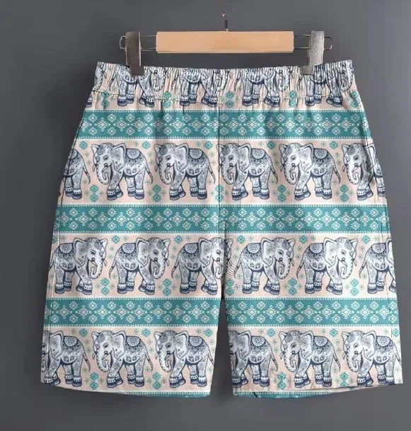 Men's casual polyester shorts for outdoor sports and leisure available in multiple patterns and sizes