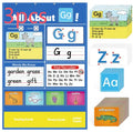Alphabet learning sleeve table chart with a large set of educational cards for home use.