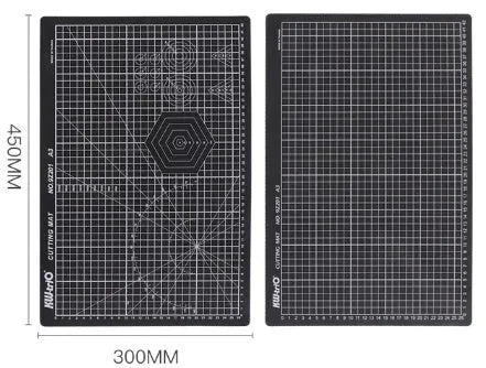 A3 double-sided self-healing cutting mat 450x300mm with grid lines for cutting and craft