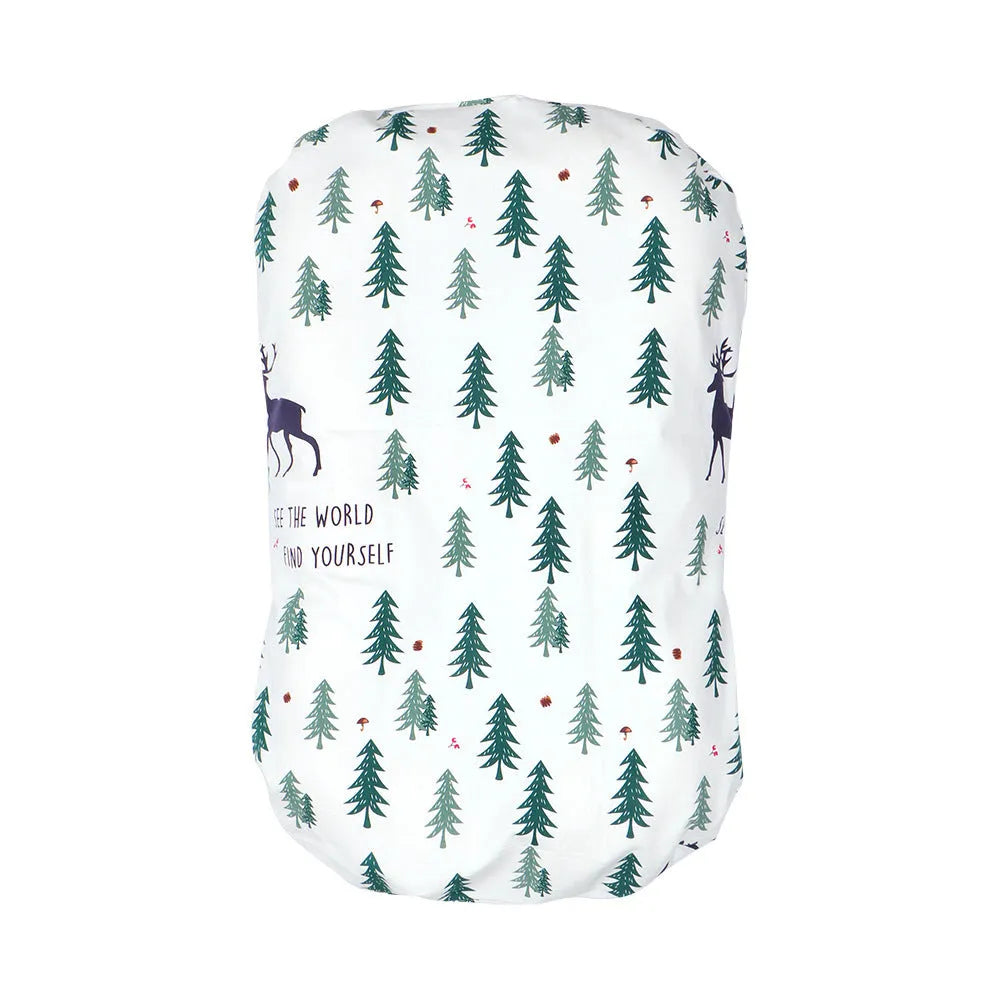 Colourful cotton print portable baby crib with polyester cover, 75x45 cm