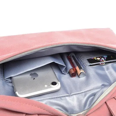 PU leather laptop bag in black with removable shoulder strap, fits 13.3 inch MacBook Air