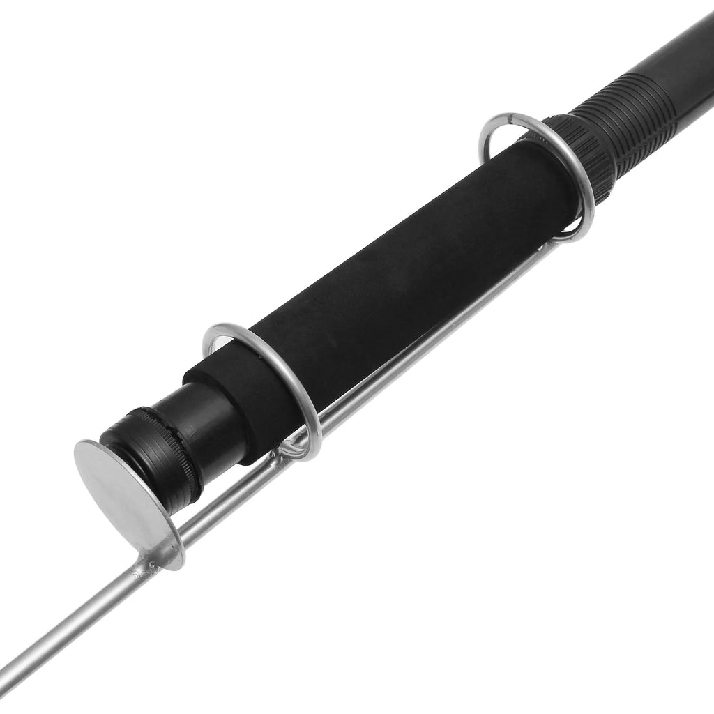 White LED fishing light panel on a tall telescopic pole with a wireless remote control