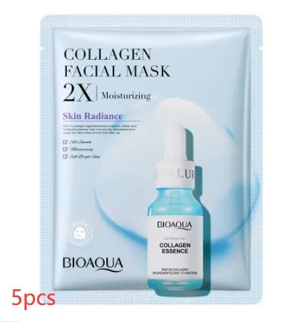 Collagen and hyaluronic acid gel facial sheet mask 30g single use