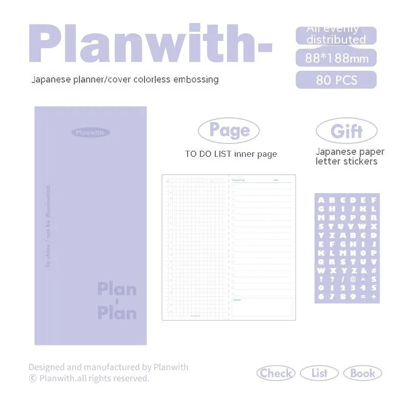 Embossed A5 daily meter notebook showing paper cover and open pages