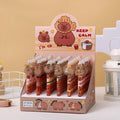 48 cartoon bear gel pens with acrylic paster pressing mechanism and carbon black ink