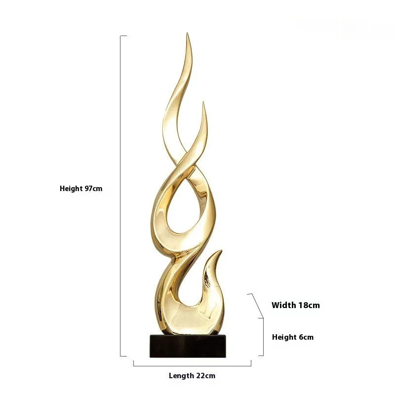Large gold resin festival high-rise table centrepiece ornament for modern event decor