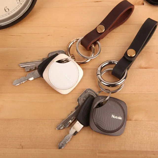 Bluetooth tracker key finder 40x40x7.9mm aluminium alloy polycarbonate shell black champagne