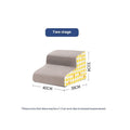 Wave pet stairs for small dogs in cloth fabric with multi-level slope options and colour choices including beige, gray, black, khaki, and tiger embroidery