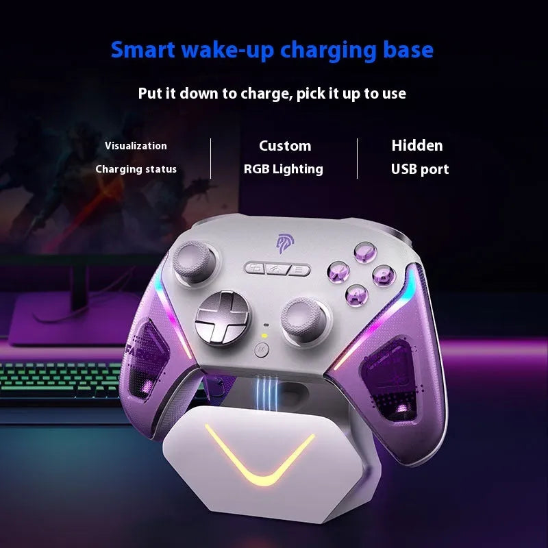 Rocker Smart Startstop Charging Base for game controllers in black, green, or purple.
