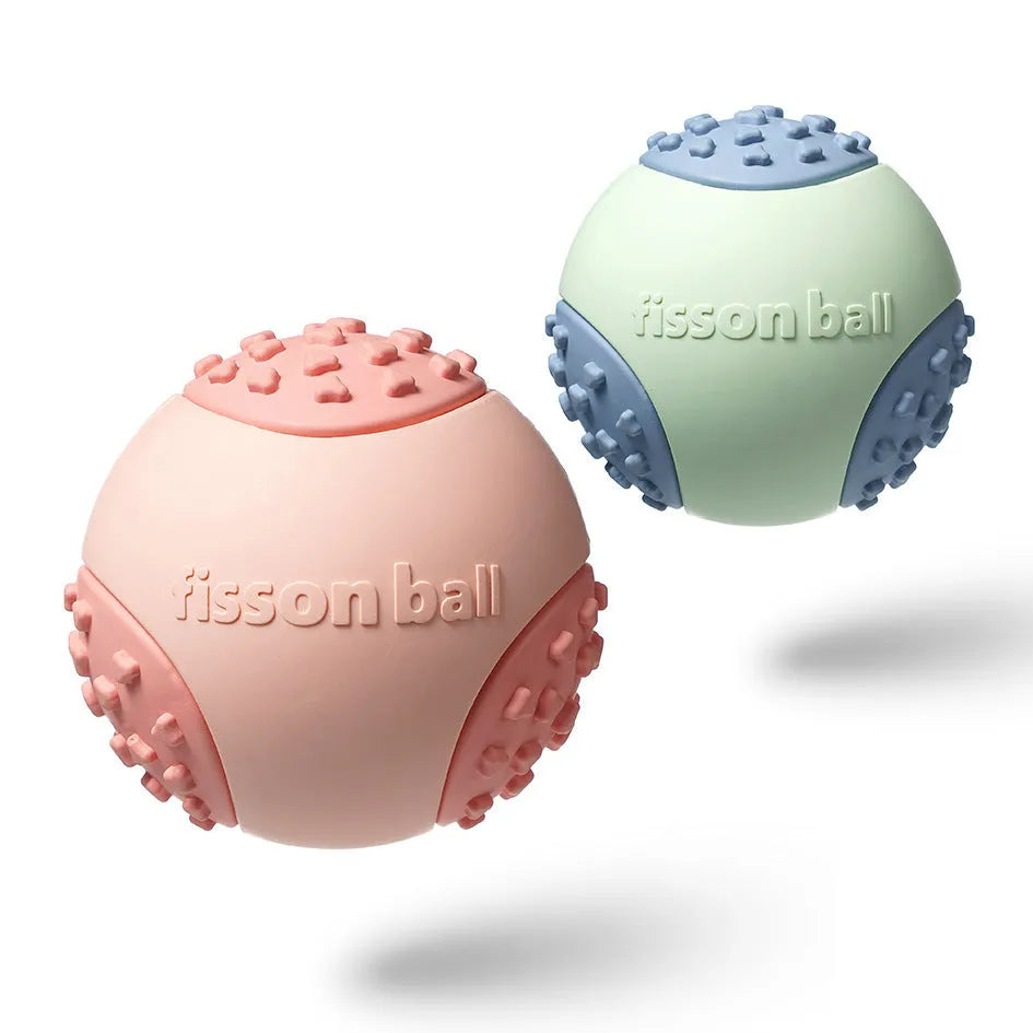 Green rolling ball dog toy with motion-activated movement for small and medium dogs
