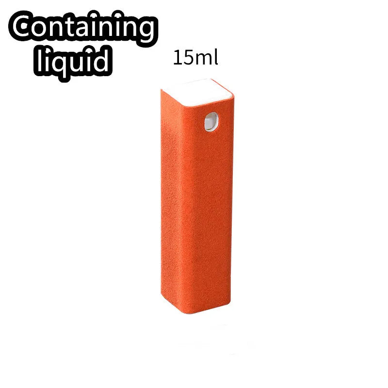 2 in 1 phone screen cleaner spray bottle with fibre fleece pad for tablet computer screen cleaning tool 15ml capacity