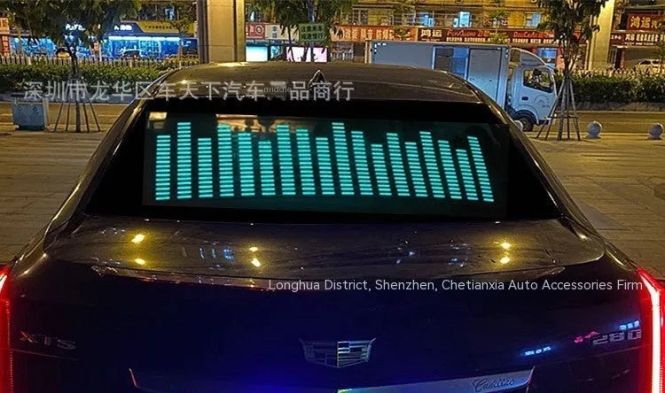 Car interior rhythm light with voice control and 90 by 25 cm electroluminescent panel