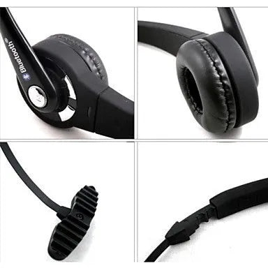 Black and silver Bluetooth headset with headband design for PS3 and mobile phone voice chat