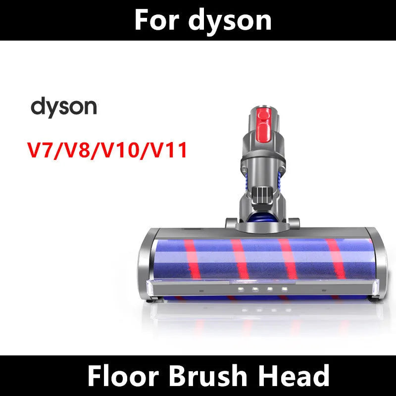Dyson V7-V11 compatible soft velvet electric floor brush head measuring 260mm by 110mm