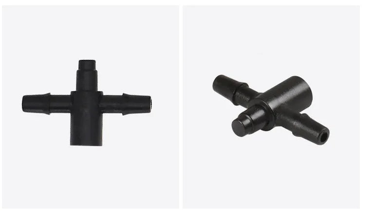 PE tee water distributor for micro spray garden irrigation system