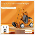 15W wireless fast charging phone bracket in grey, orange, white, or yellow colour.