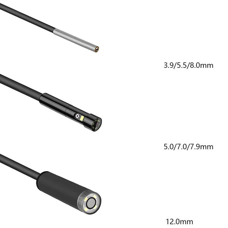 Portable handheld industrial endoscope with 4.5-inch screen and 1 metre cable for automotive inspection