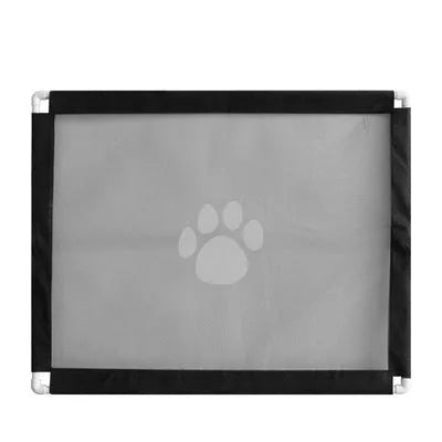 Black dog gate fence isolation net 80cm high portable assembled pet safety barrier