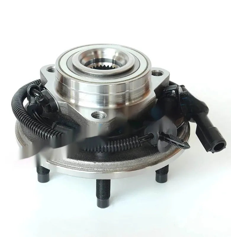 Black bearing steel wheel hub and bearing assembly for Ford Explorer with accessory numbers 515050 and BR930456