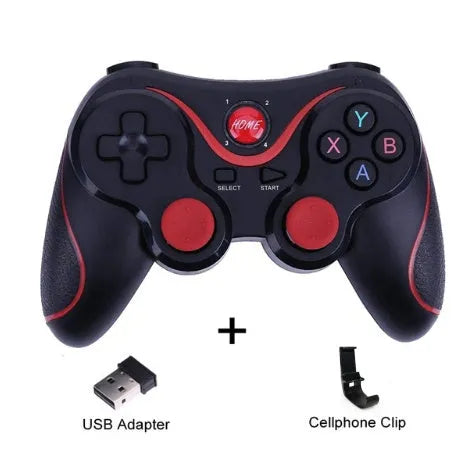Upgraded X3 Bluetooth wireless game controller for Android phones with cellphone clip attachment
