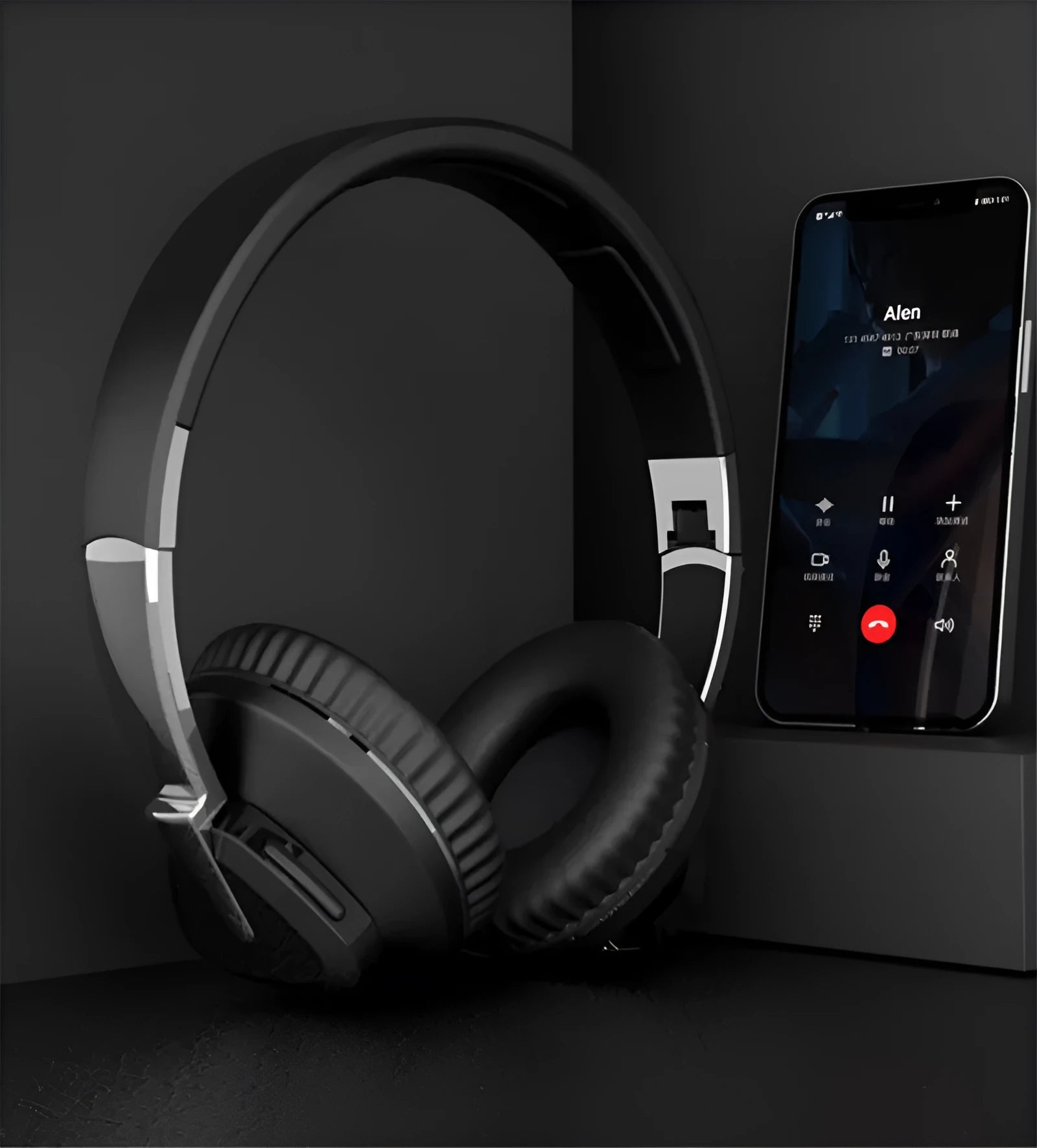 H3 wireless over-ear headphones in black with all-inclusive ear cushions and simple button controls.