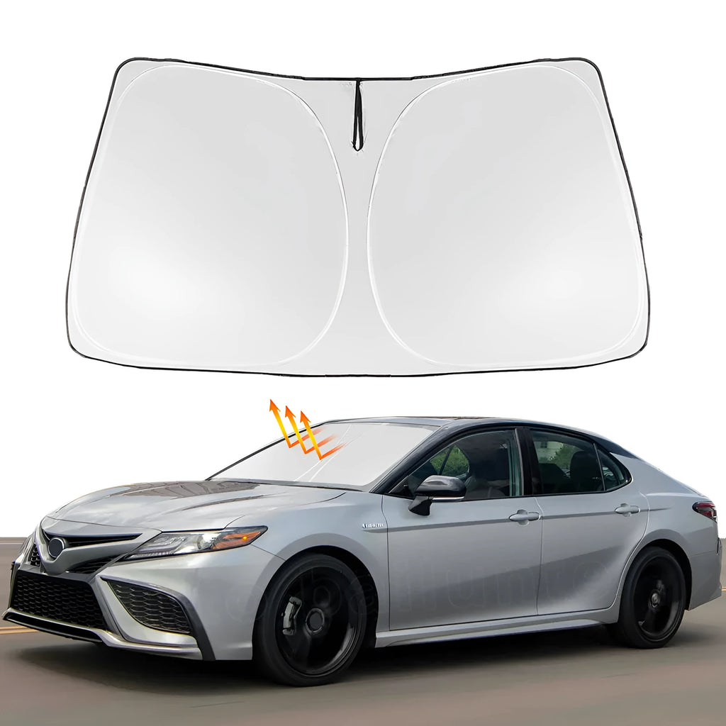 Silver tape car front windshield sunshade cover for a NOAH XOVY 90 series vehicle.