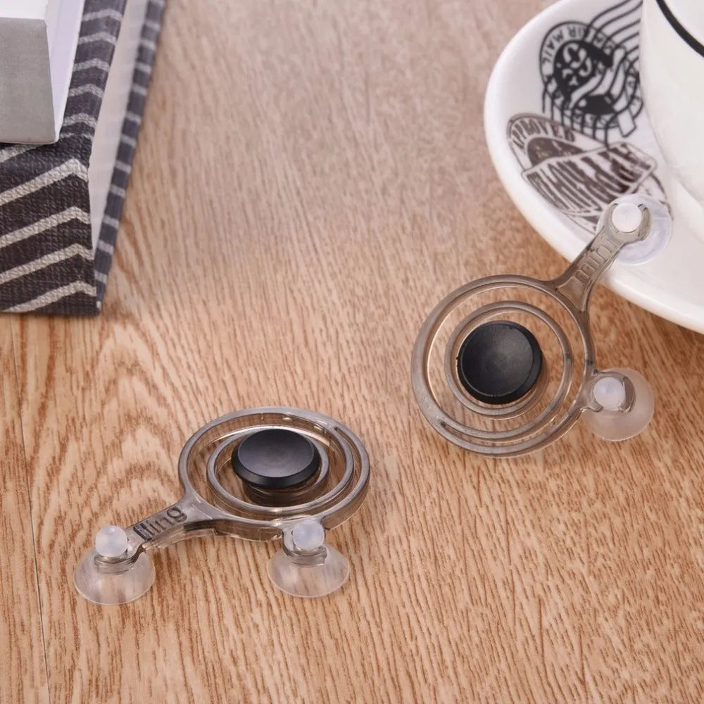Pair of clear and black mini joysticks for smartphone touchscreen gaming