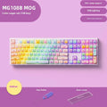 Coloured sugar cat themed mechanical keyboard with Bluetooth connectivity in MG108B colour