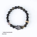 Handmade lying rabbit obsidian bracelet in Chinese national style with 8mm and 10mm width options
